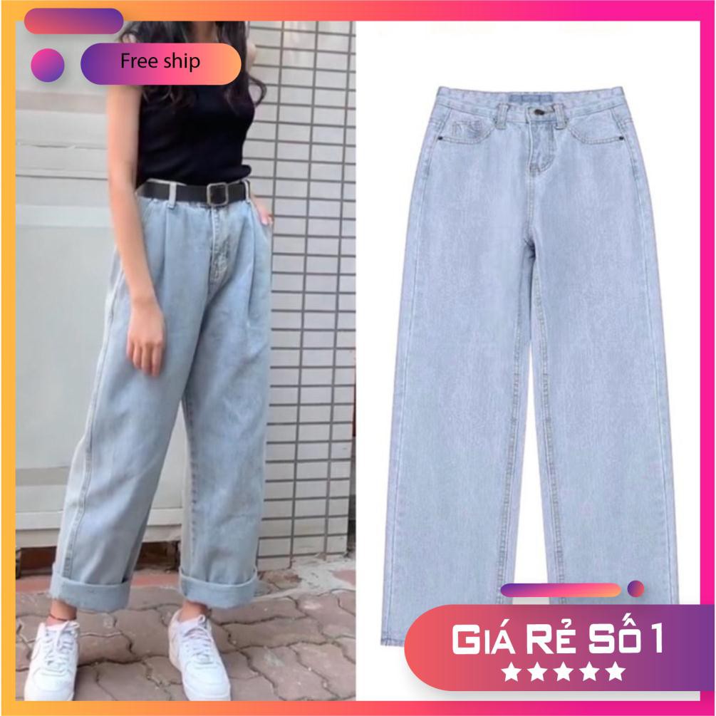Quần Jeans ❤FREESHIP❤Ống Rộng SIMPLE JEANS Xanh Nhạt Unisex