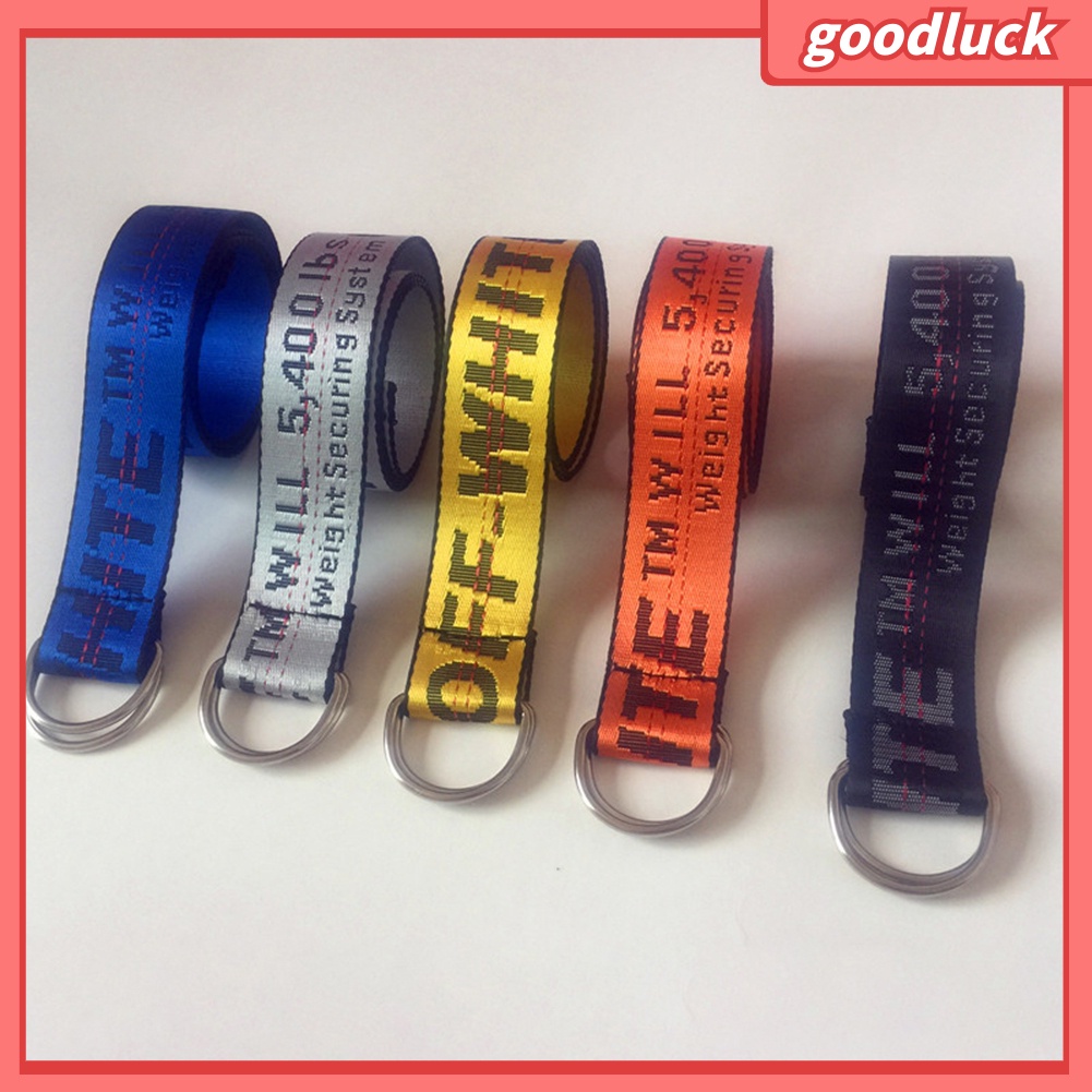 Thắt lưng Canvas thêu chữ OFF-WHITE Unisex