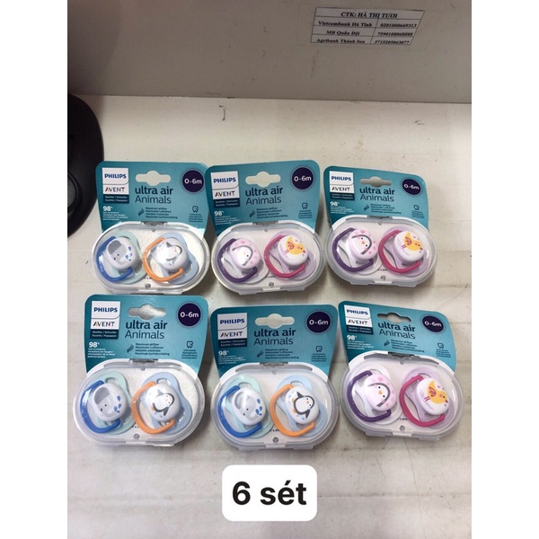 Ti giả philips Avent ultra air chống vẩu không bị đầy hơi cho bé 0-6m; 6-18m