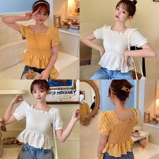 Áo Nữ Tay Phồng Cổ Vuông Thời Trang Quyến Rũ