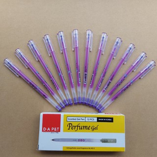 Hộp 12 bút mực nước/ - bút kim Perfume gel Hàn Quốc 5k Một cây - Mực Tím