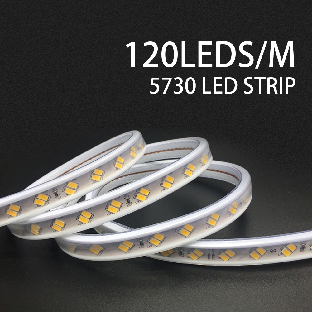 Dây Đèn LED 6M / 5M / 3M SMD 5730 AC 220V 120 LED Chống Thấm Nước Trang Trí Phòng Khách / Nhà Bếp