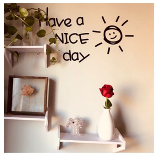 Tranh dán tường  trang trí nổi chữ HAVE A NICE DAY mica 3d