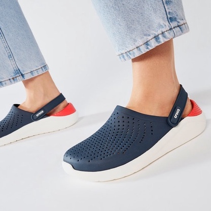 (Chính hãng) Dép sục crocs literide chính hãng nam nữ unisex, dép cross literide màu navy đỏ- crocs house