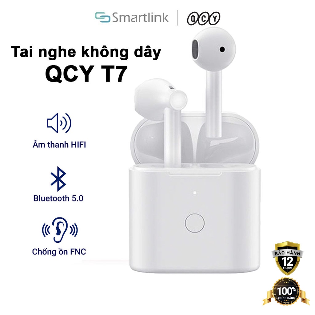 Tai Nghe Bluetooth True Wireless QCY T7  Hàng Chính Hãng - Bảo hành 12 Tháng