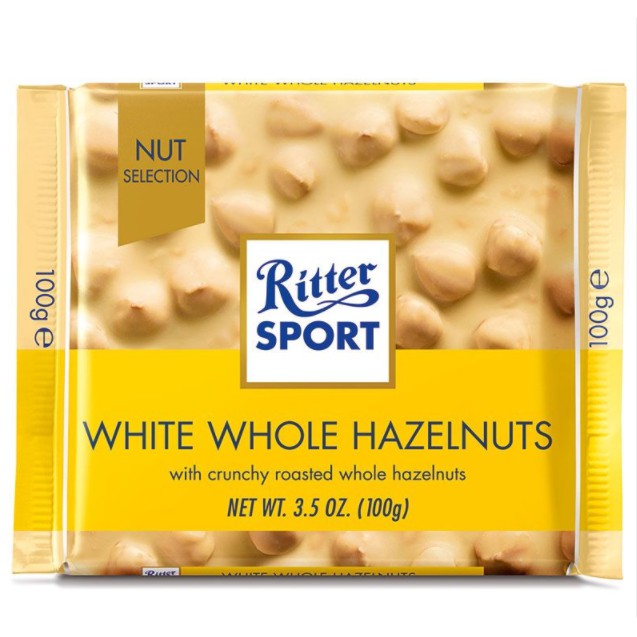 Socola Nhân Trắng - Đen Hạt Dẻ Ritter Sport 100g