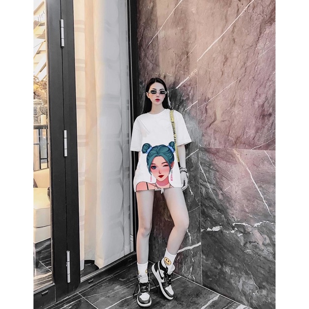ÁO PHÔNG IN HÌNH CÔ GÁI DÁNG RỘNG CÁC MÀU HOT HIT SIÊU ĐẸP