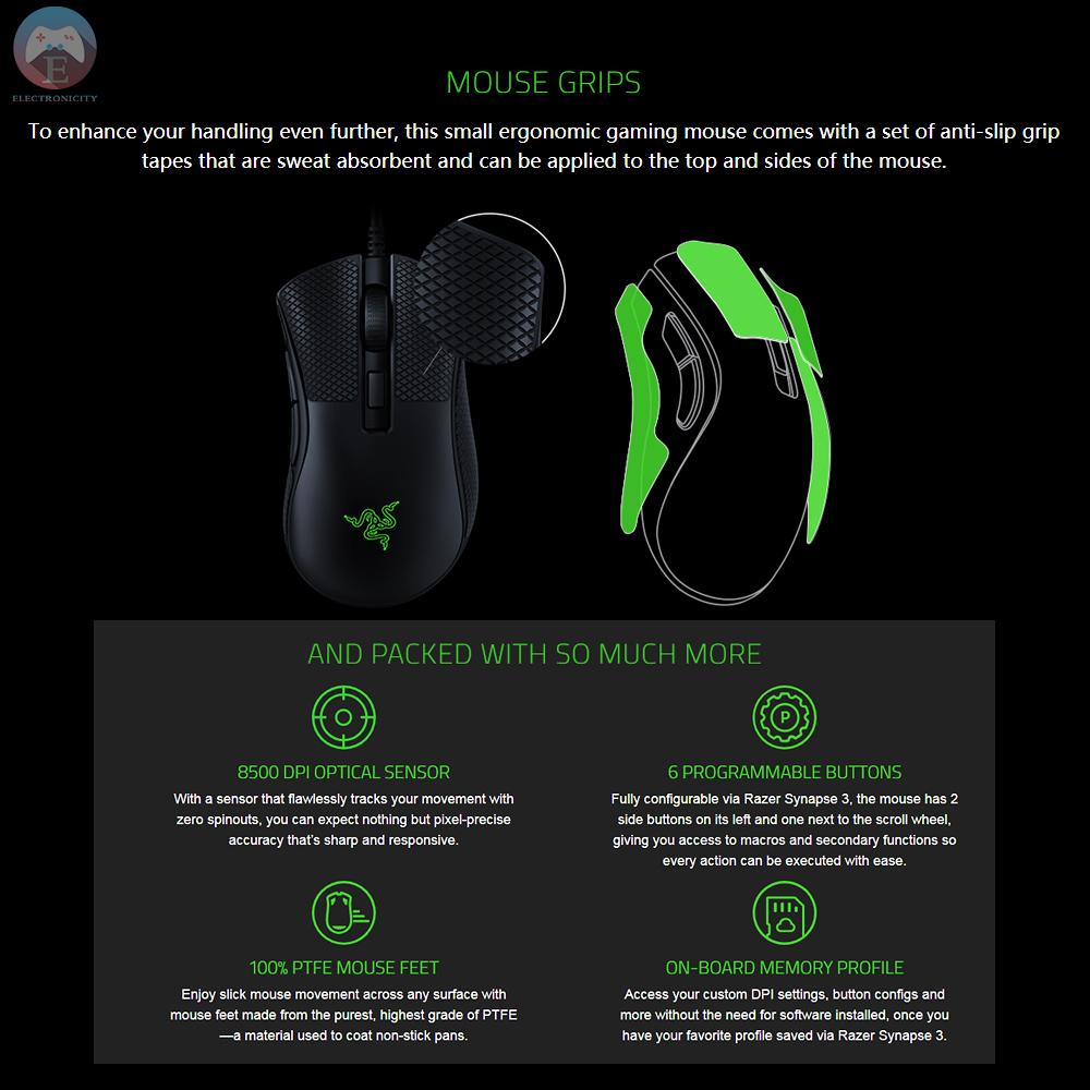 Chuột Quang Chơi Game Razer Deathader V2 8500dpi / 62g Hỗ Trợ 6 Nút Bấm