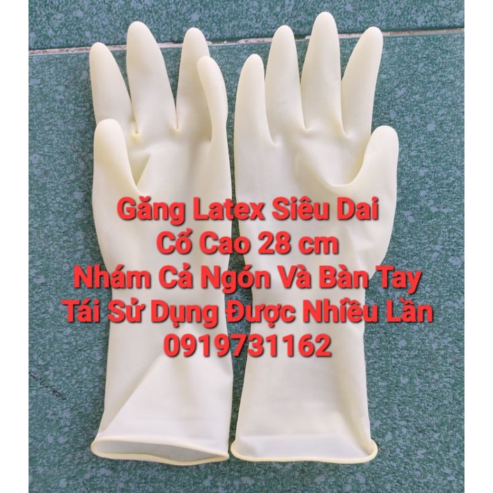 Găng Latex Siêu Dai, Tái Sử Dụng Được Nhiều Lần, Găng Tai Chế Biến Thủy Sản