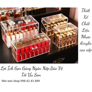 Hộp Đựng Son Có Nắp Chống Bụi 18,24,36 ô Cao Cấp Trong Suốt Giá Rẻ