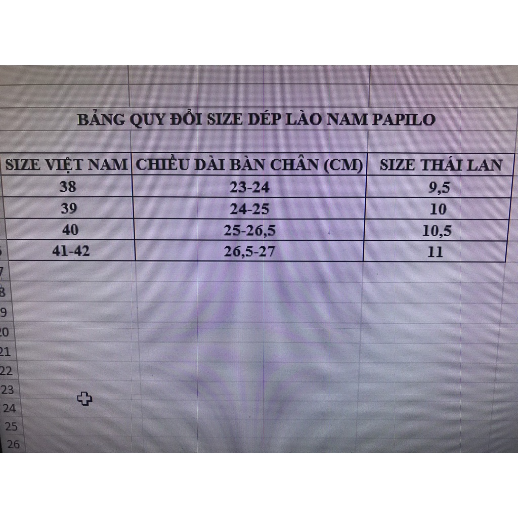 Dép Lào Nam Papilo Thái Lan MB-18