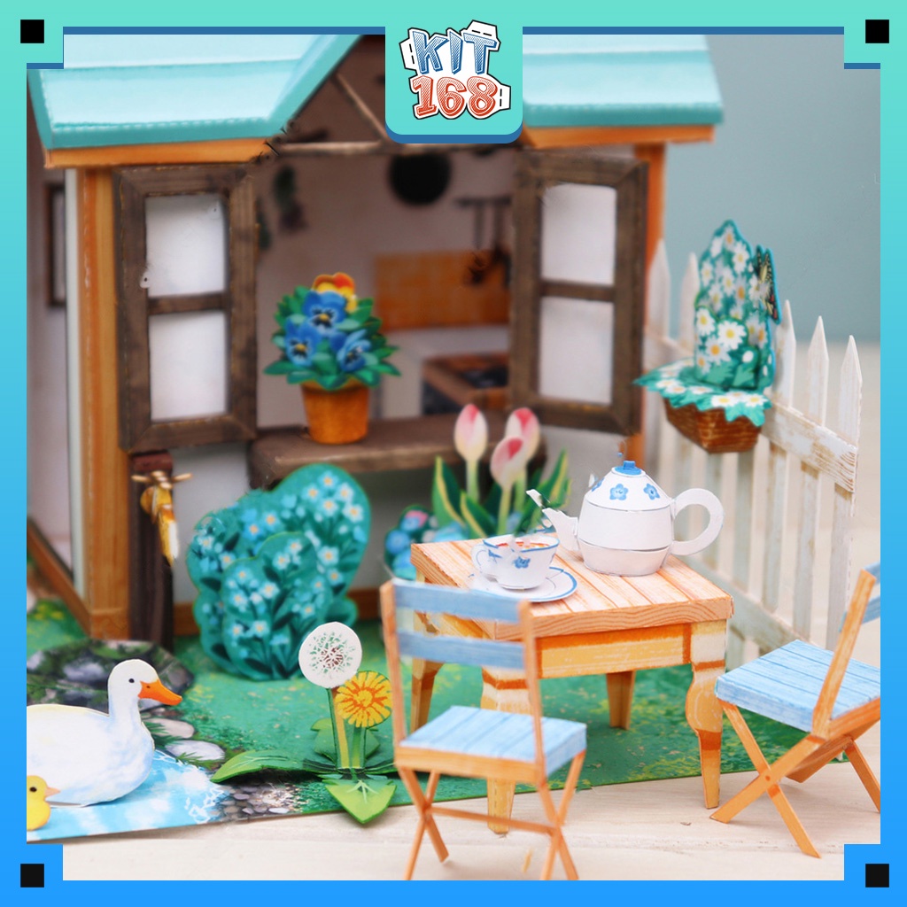 Mô hình giấy kiến trúc Nhà sân vườn