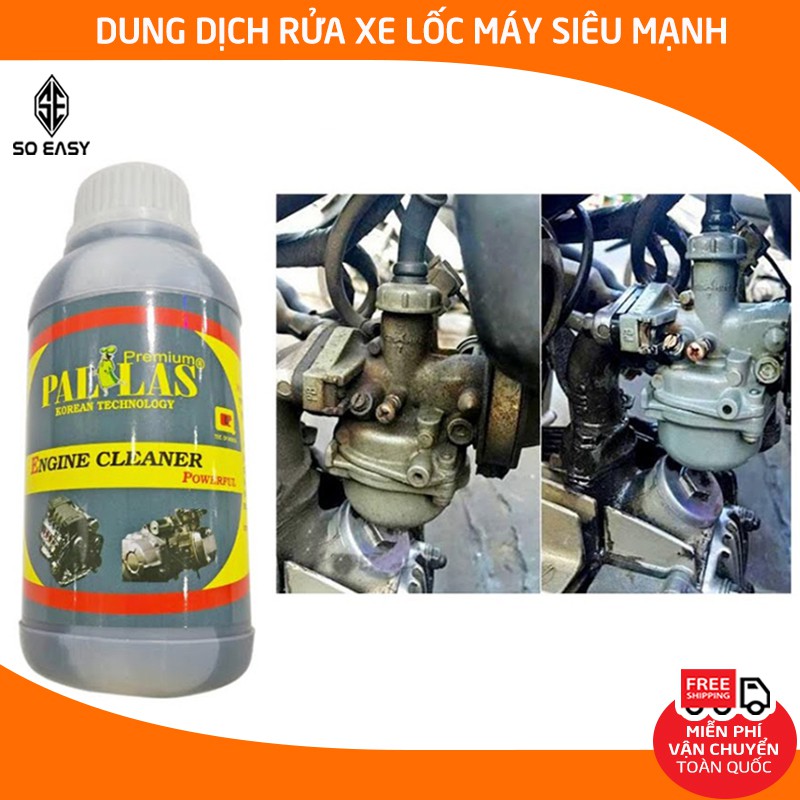 Dung dịch rửa lốc máy cực mạnh Pallas Engine Cleaner Powerful 500ml,nước tẩy rửa vệ sinh khoang máy,làm sạch_P-0501