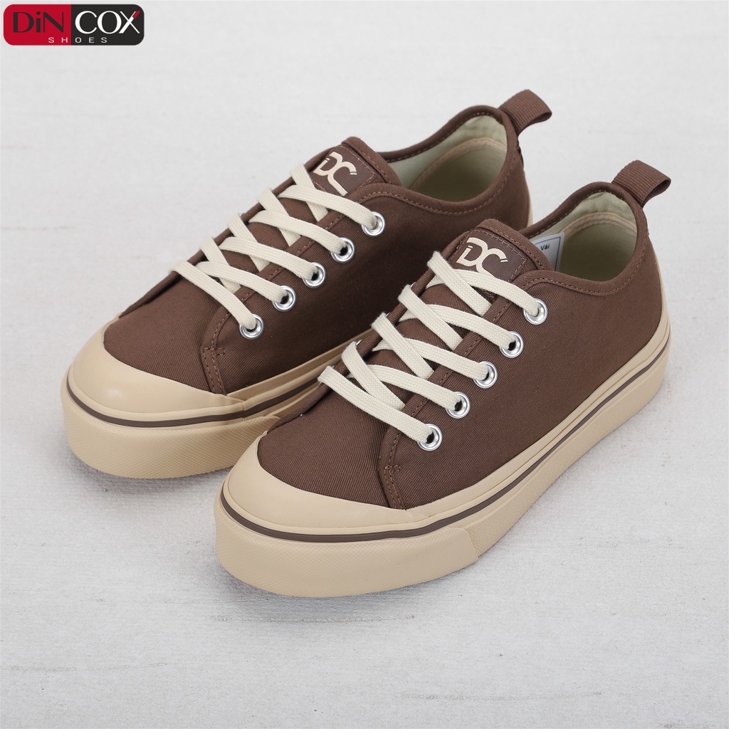 Giày Sneaker Vải Nữ DINCOX D31 Năng Động Nữ Tính Chocolate