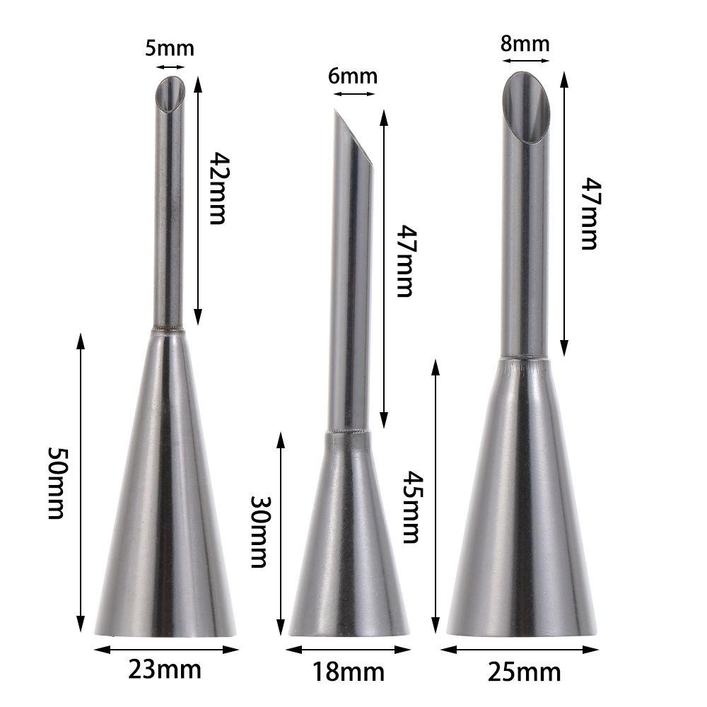 Set 3 Đuôi Bắt Bông Kem Trang Trí Bánh Bằng Thép Không Gỉ