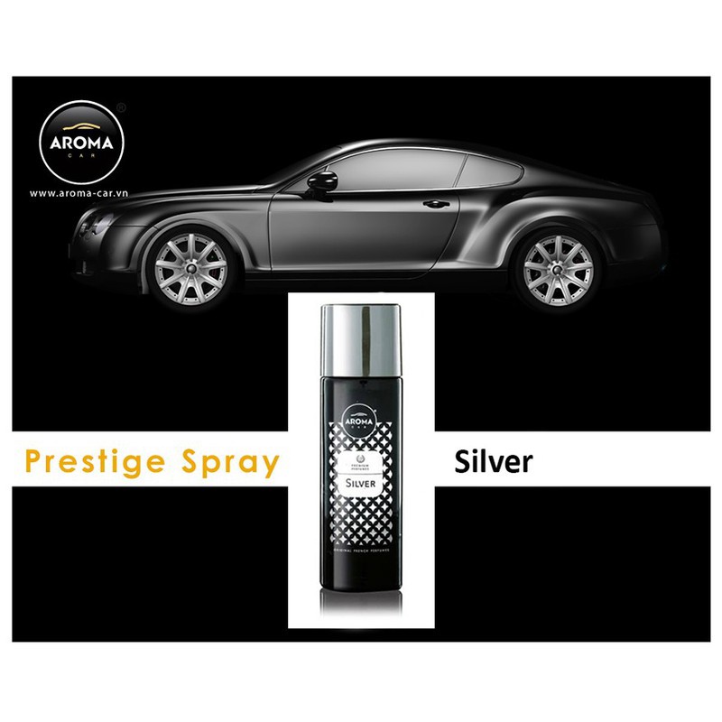 Nước hoa xịt Aroma Car Prestige Spray – Nhiều mùi - Tặng kèm lá thơm giữ mùi