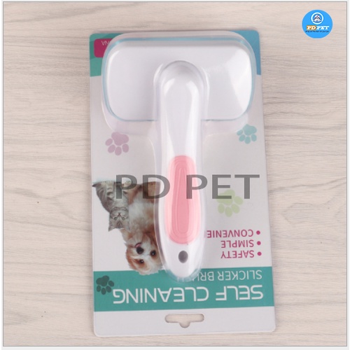 Lược chải lông thú cưng, Lược chải lông tự làm sạch có nút bấm cho chó mèo