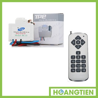 Bộ công tắc điều khiển từ xa sóng RF TPE RC1S + Remote 18 nút R3.4