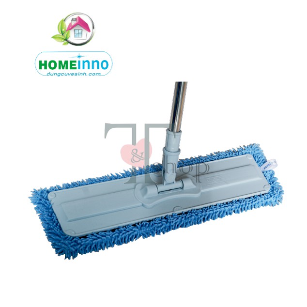 Cây Lau Nhà Đế Dán Microfiber San Hô 45cm Homeinno Cán Rút