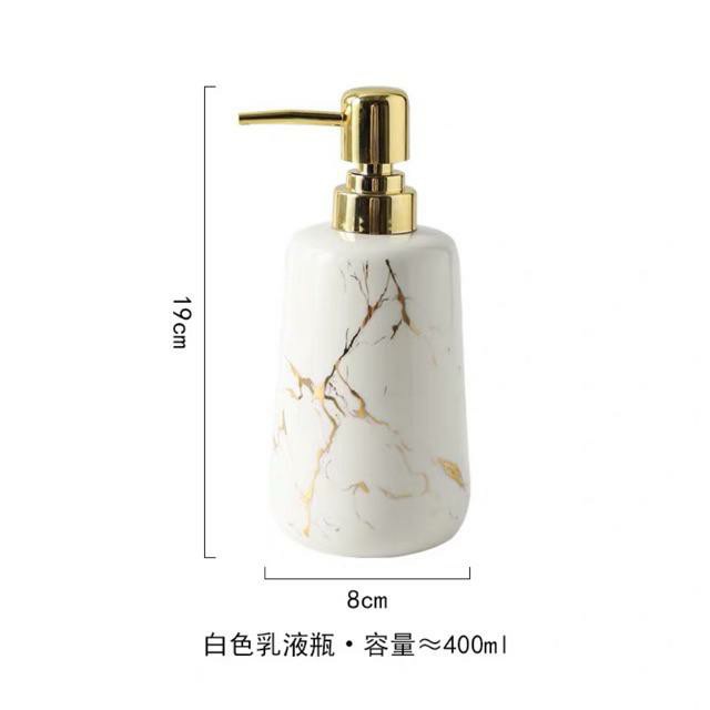 Bình Đựng Dầu Gội, Sữa Tắm, Nước Rửa Tay Bằng Sứ - Dung tích 350ml ( Cs01 )