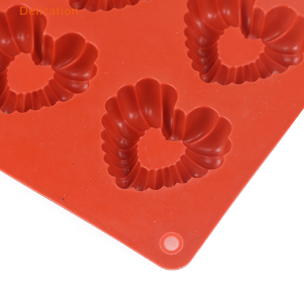 1 Khuôn Silicone Làm Bánh 6 Lỗ Hình Trái Tim Diy
