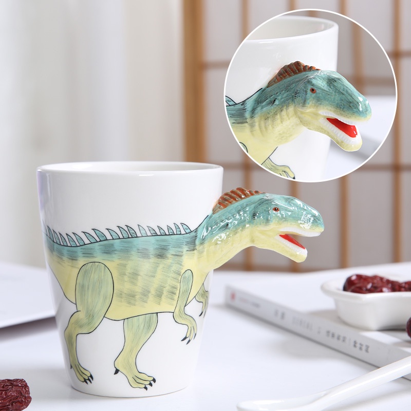 Cốc sứ uống nước có tay cầm hình thú 3d sáng tạo