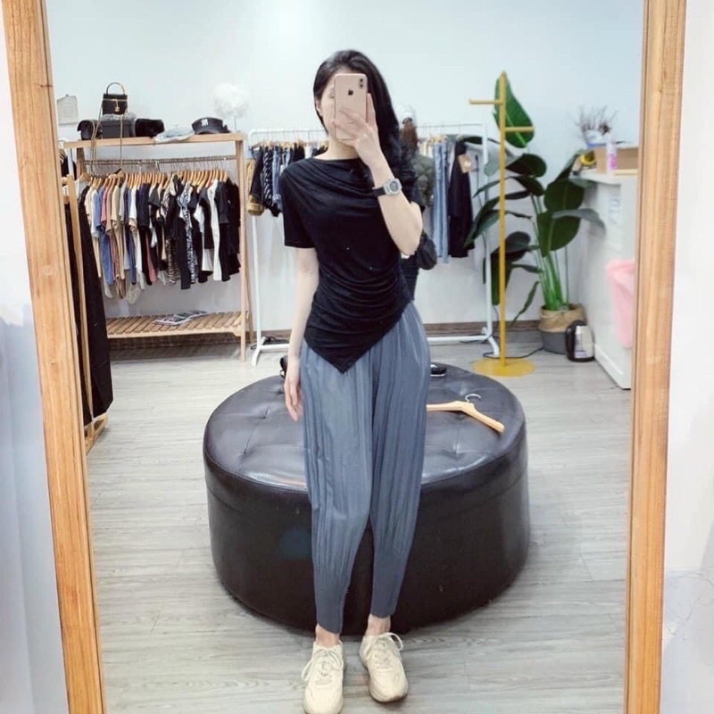 Quần bom quảng châu dập ly chun chân(new)