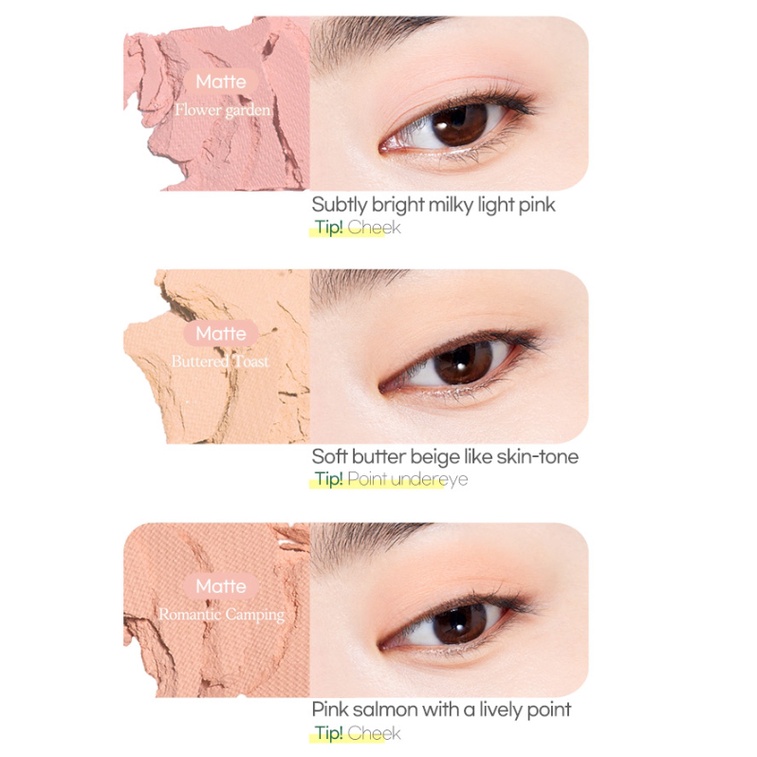 Bảng phấn mắt Good Morning Camping màu sắc xinh xắn