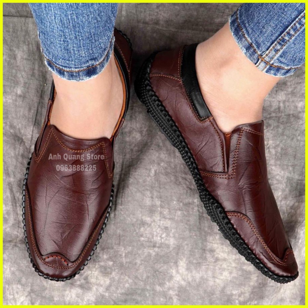 Giày Lười Nam Cao Cấp Chất Liệu Da Bò Nguyên Tấm - Bảo Hành Bong Nổ Da Trọn Đời - Phong Cách Trẻ Trung Hiện Đại GL838