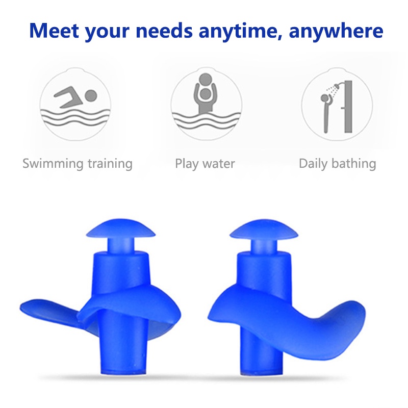 Bộ Nút Bịt Tai Bằng silicone Thân Thiện Với Môi Trường Dạng Xoắn Ốc Cách Âm Giảm Tiếng Ồn Khi Đi Bơi