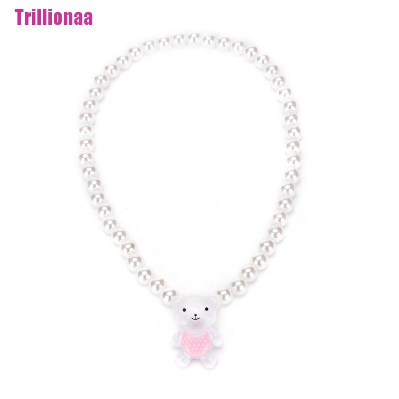 Set trang sức gồm dây chuyền / vòng tay / nhẫn ngọc trai xinh xắn cho bé