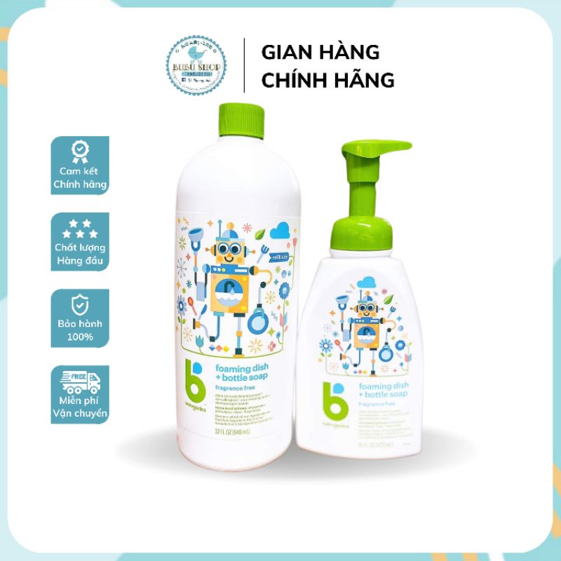 NƯỚC RỬA BÌNH ORGANIC BABYGANICS 473ML NỘI ĐỊA MỸ