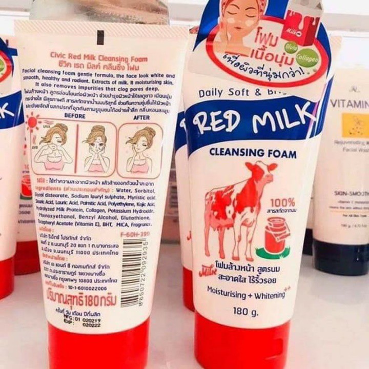 [Sỉ-Rẻ] Sữa rửa mặt Red Milk con bò đỏ 180g – KB224 [Lẻ-Sỉ]