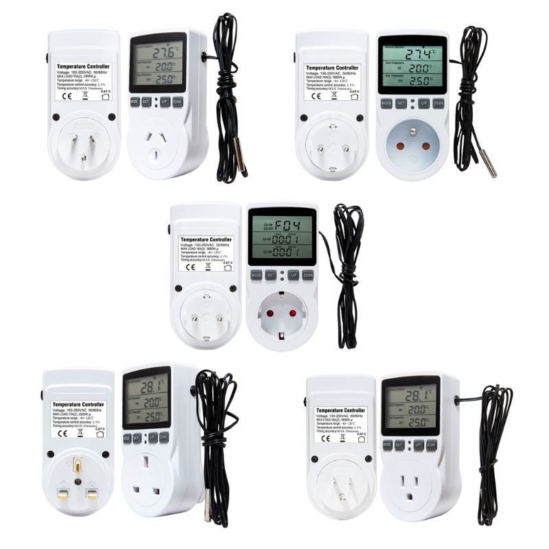 Ổ cắm điện kỹ thuật số điều khiển nhiệt độ đa năng 16A 220V tiện dụng