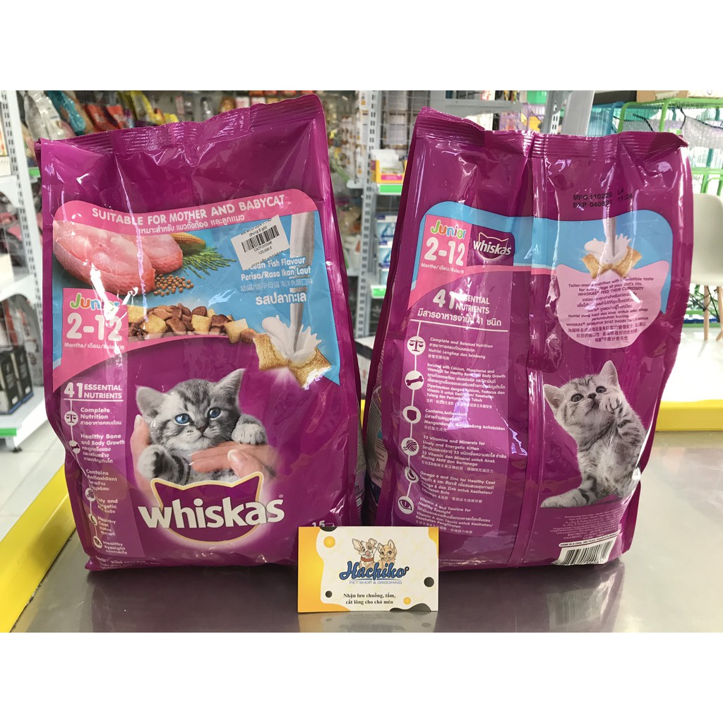 Đồ Ăn Cho Mèo Whiskas Vị Cá Biển Và Sữa Dạng Túi 1.2 Kg