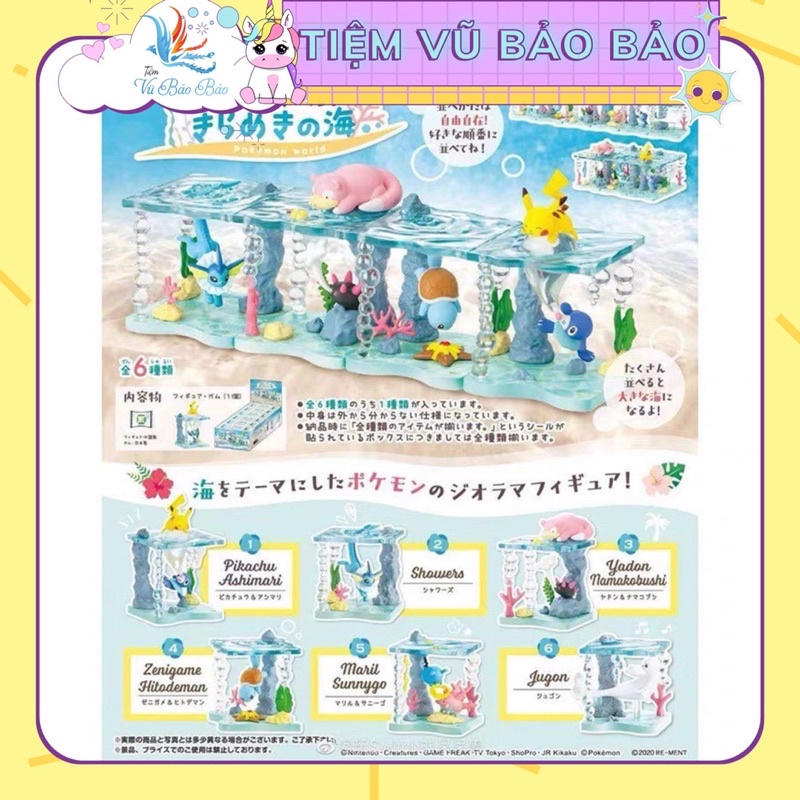 Mô hình thế giới dưới nước thủy cung pokemon trang trí