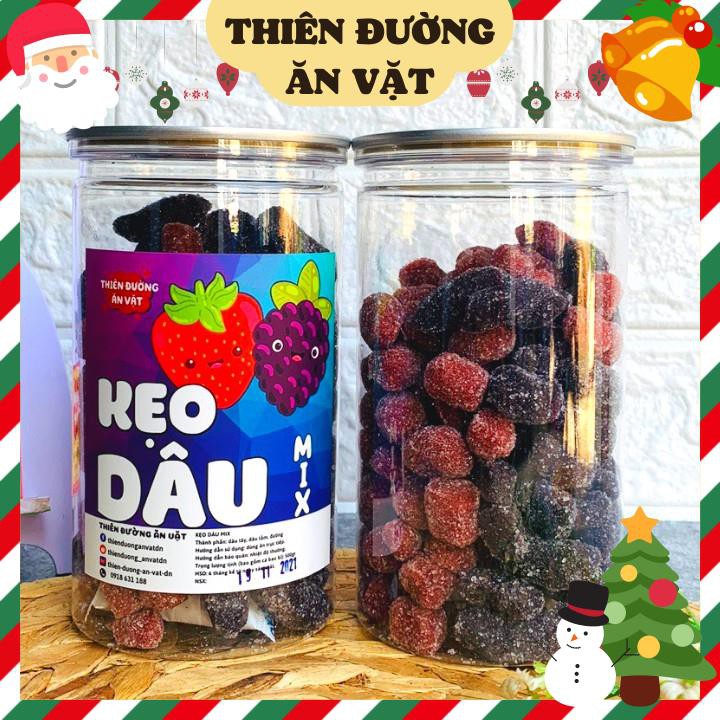 Kẹo Dâu Tây Dâu Tằm Thiên Đường Ăn Vặt Kẹo Dâu Mix Đường Đồ Ăn Vặt Vị Chua Mềm Dẻo Đà Lạt