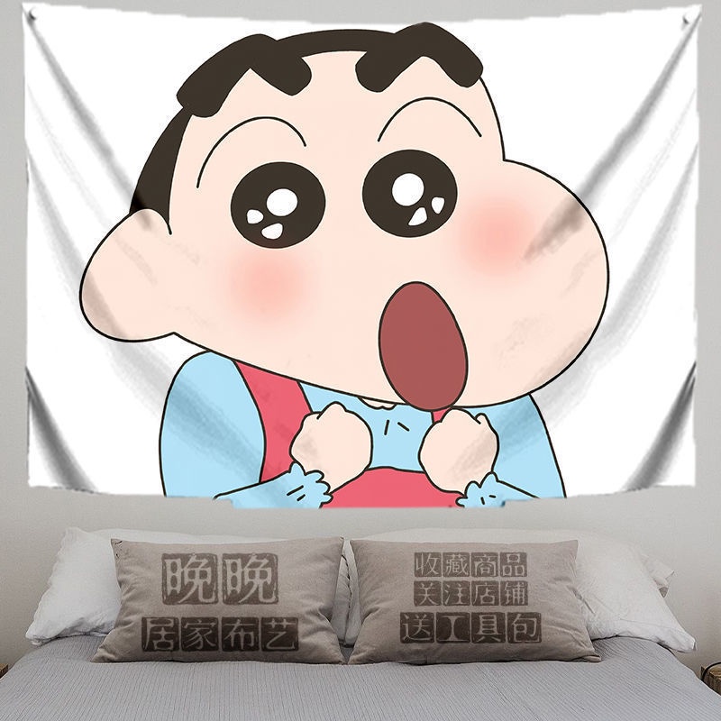 Thảm Vải Treo Tường In Hình Shin-Chan Trang Trí Phòng Học Sinh