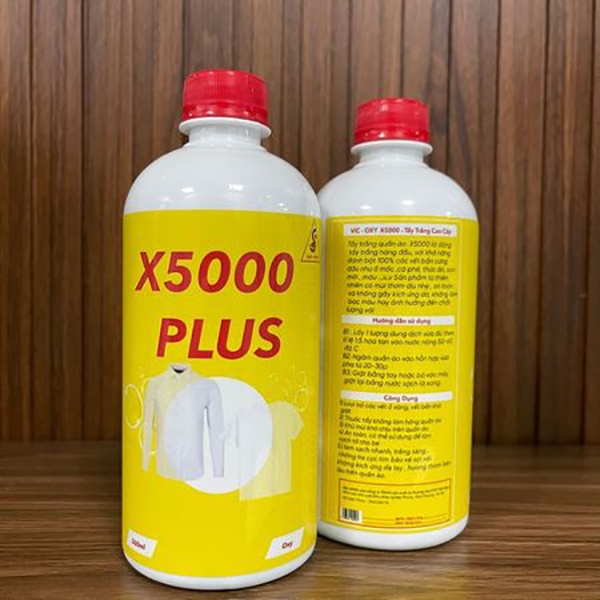 Nước thuốc tẩy đa năng X5000 Plus- Đánh bay ố vàng,mốc quần áo thức ăn dầu mỡ dùng được cho vải trắng và màu