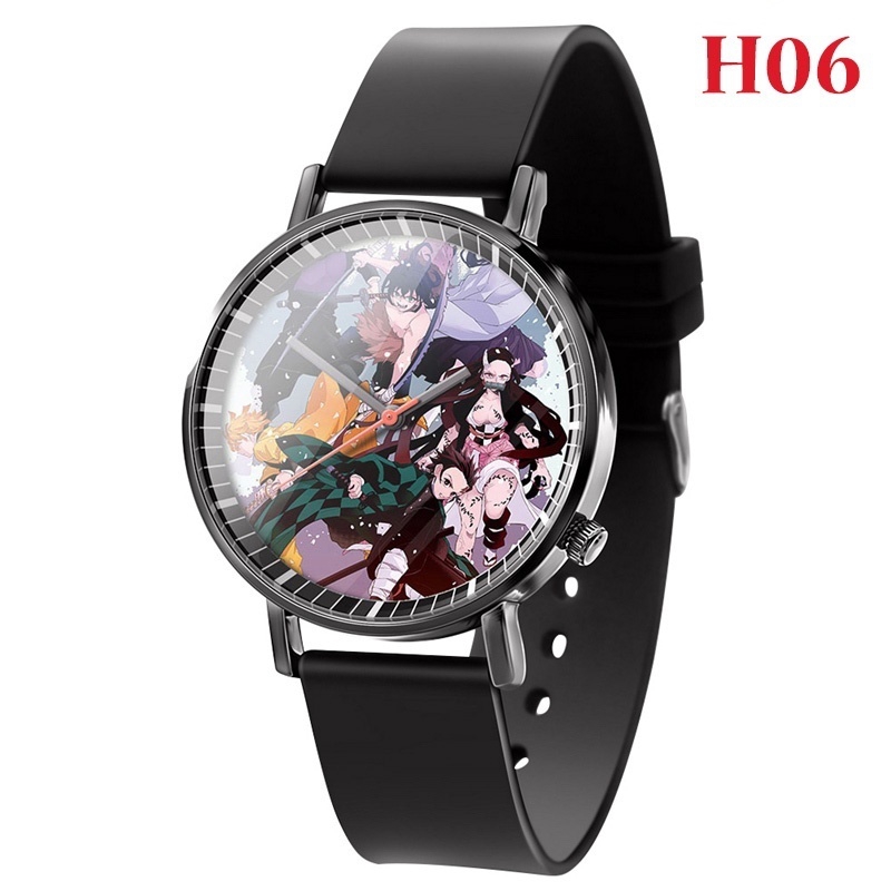 Đồng Hồ Quartz Dây Da Mặt Hình Nhân Vật Anime