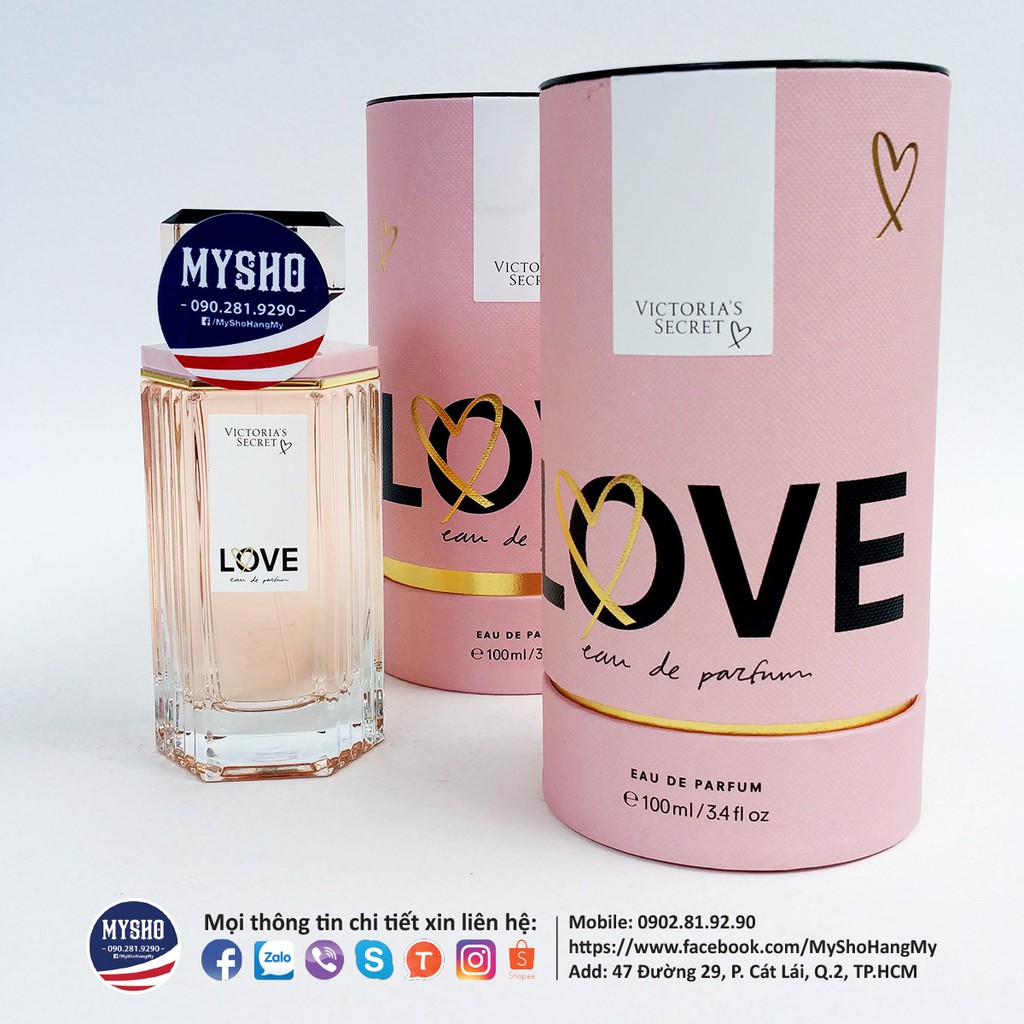 (100ml) Nước hoa chính hãng từ Love  Victoria's Secret USA