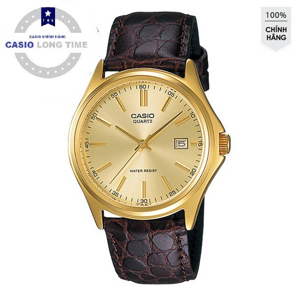 Đồng hồ nam Casio MTP-1183Q-9ADF , Dây da , Mặt mạ vàng , chống trầy , chống nước , bảo hành 12 tháng