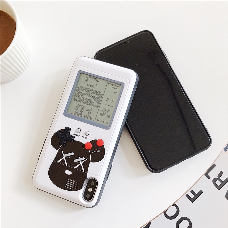 Ốp Điện Thoại Cứng Hình Máy Chơi Game Tetris Cho iPhone 13 Pro / 12 / 11 Pro Max / XR / 7+ / 6 / Xs