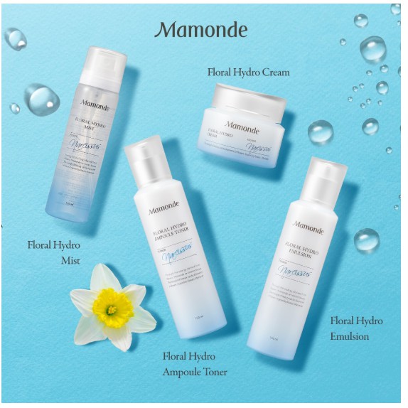 Xịt khoáng cấp ẩm tức thì dạng chai xịt phun sương [Mamonde] Floral Hydro Mist 120ml