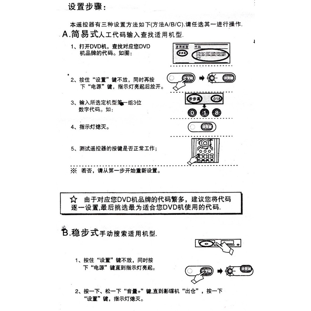 Điều khiển từ xa DVD thông dụng cho xe hơi