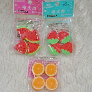 Gôm eraser kiểu trái cây 4 cục/túi sp000049