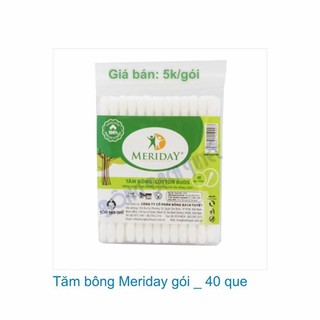 BÔNG BẠCH TUYẾT - Tăm Bông Meriday - 40 que dành cho người lớn