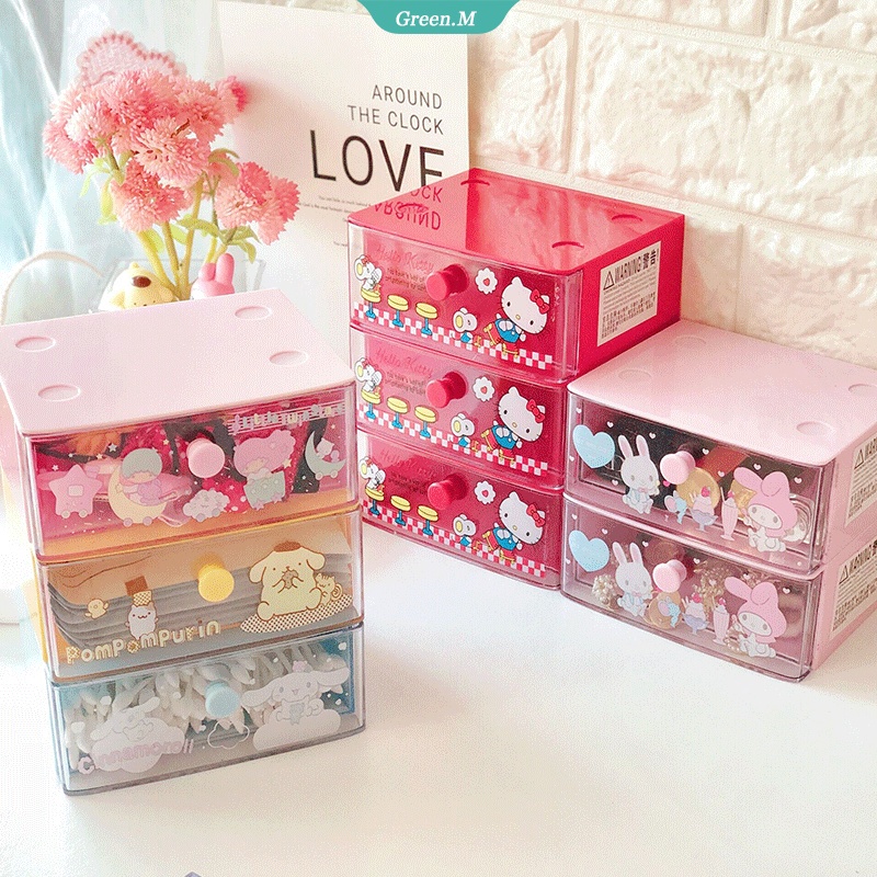SANRIO Hộp Đựng Đồ Chơi Kiểu Kéo Hình Cinnamoroll Hello Kitty Nhồi Bông Dễ Thương Để Bàn Dùng Làm Quà Tặng [GM]