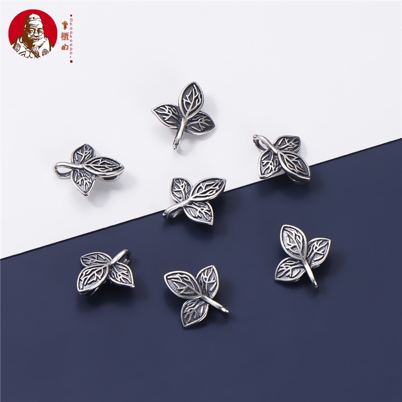 Mặt Dây Chuyền Hình Chiếc Lá Bằng Bạc S925 Phong Cách Thái Lan