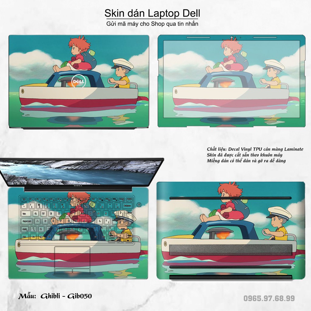 Skin dán Laptop Dell in hình Ghibli photo (inbox mã máy cho Shop)